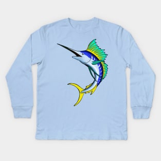 Blue Marlin Kids Long Sleeve T-Shirt